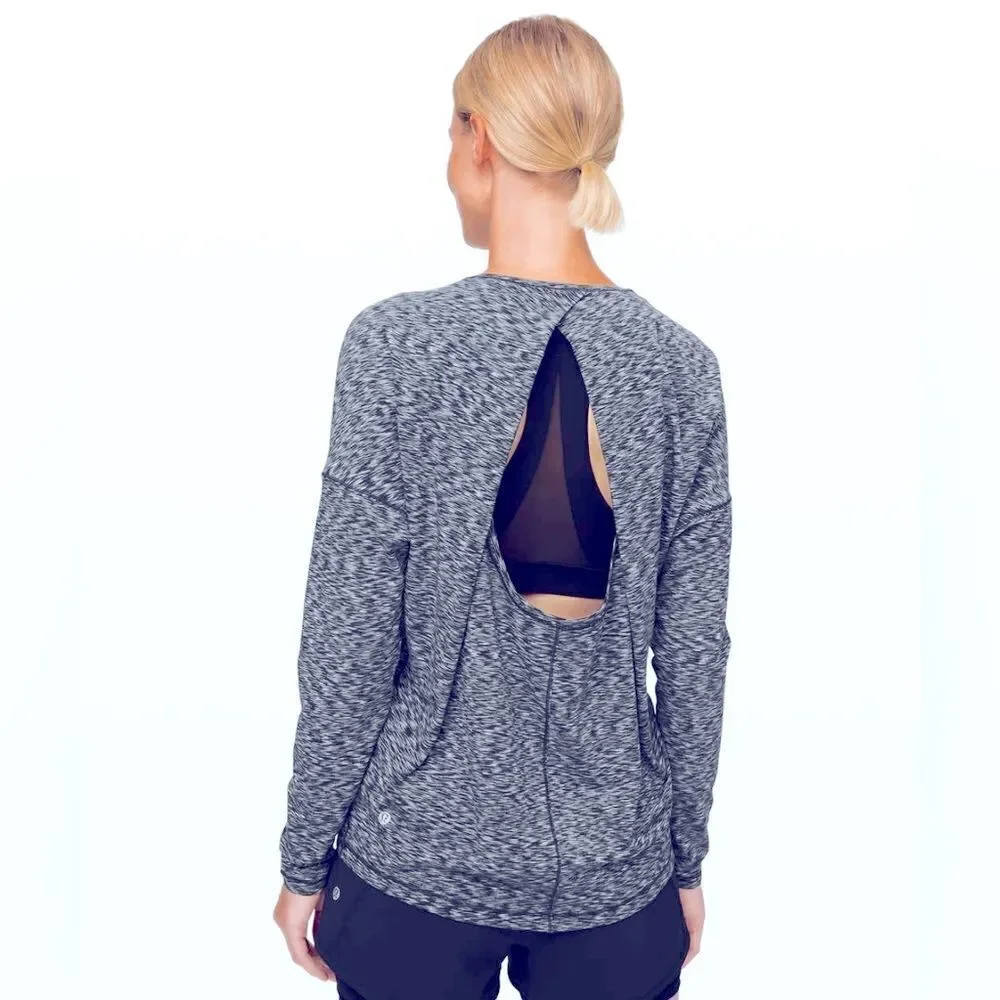 Lululemon Get Set Long Sleeve Spaced Out Space Dye Black White Size 4